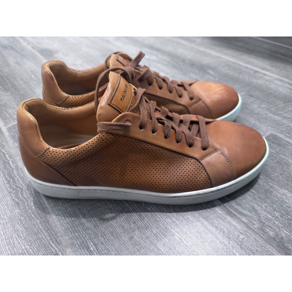 Magnanni Costa Lo Leather Sneaker 22141 Brown Lace Up Size‎ 8.5 Read